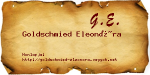 Goldschmied Eleonóra névjegykártya